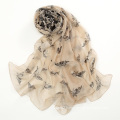 30 D Butterfly Printing Polyester Chiffon Scarf
